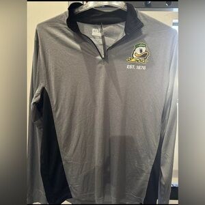 Box Seats Clothing 1/4 Zip Long Sleeve Oregon Ducks NCAA Pullover Shirt Large